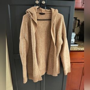 Cozy hooded open front cardigan sweater Banana Repulic